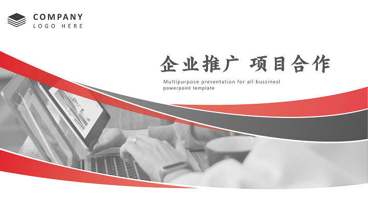 ppt模板-简洁之项目合作公司介绍培训宣传