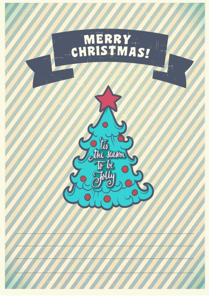 word模板-圣诞节小清新信纸