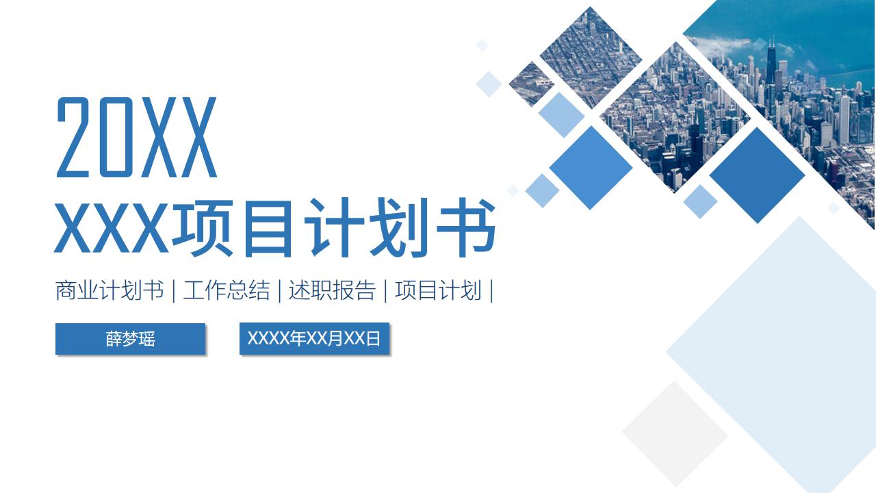 ppt模板-简约精致多图表项目计划书