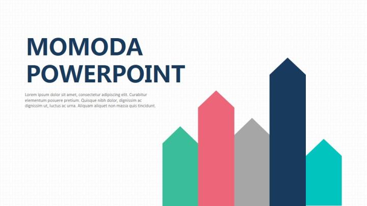 ppt模板-彩色扁平汇报模板