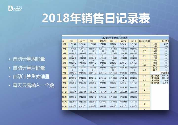 excel模板-销售统计表