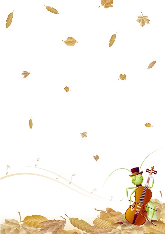 word模板-秋天交响曲信纸