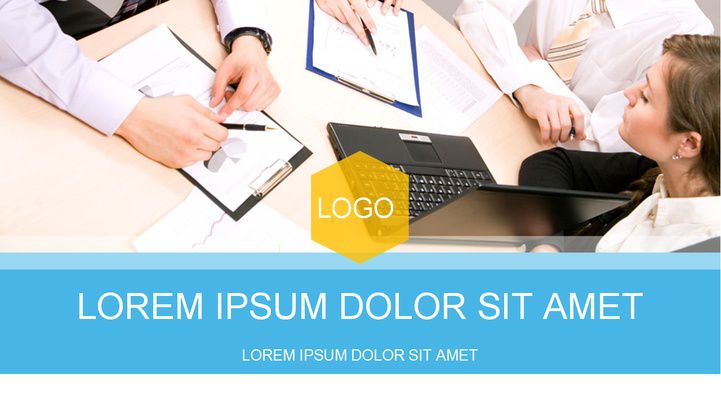 ppt模板-商务会议蓝色模板