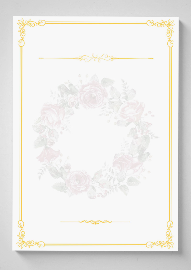 word模板-欧式鲜花信纸