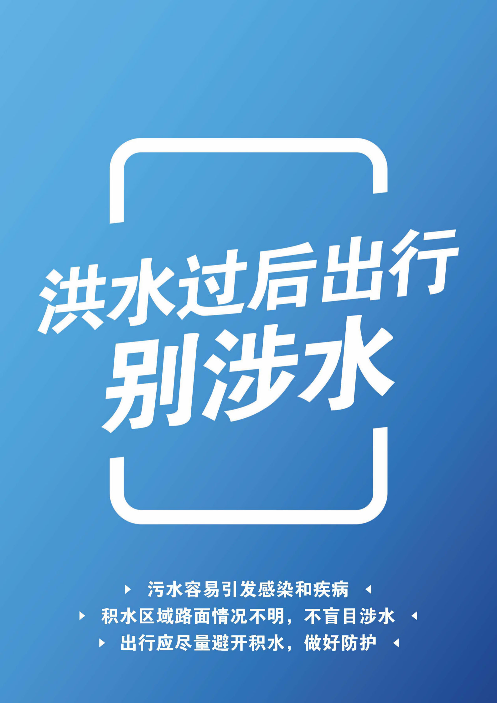 word模板-洪水过后出行别涉水海报