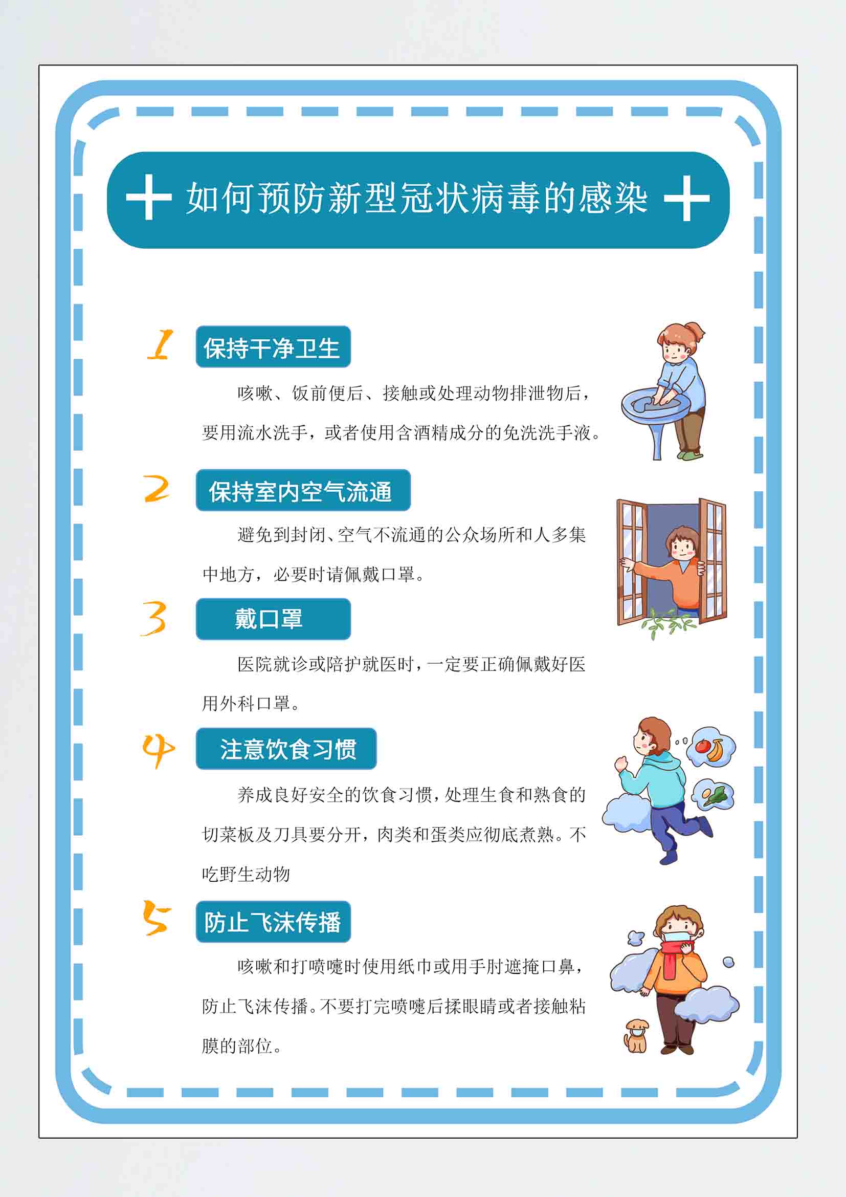 word模板-预防新型冠状病毒措施