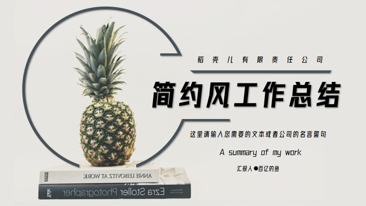 ppt模板-简约风工作总结通用PPT