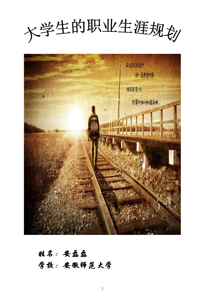 word模板-大学生的职业生涯规划