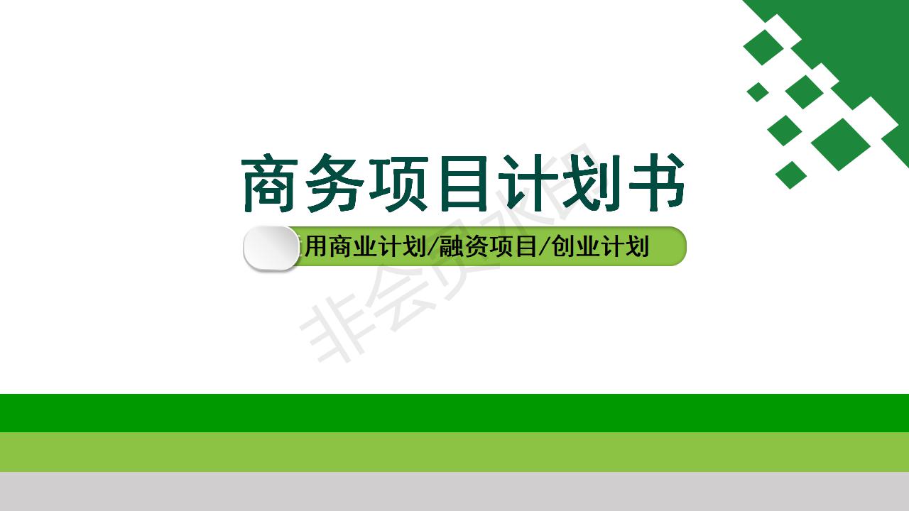 ppt模板-商业项目计划书