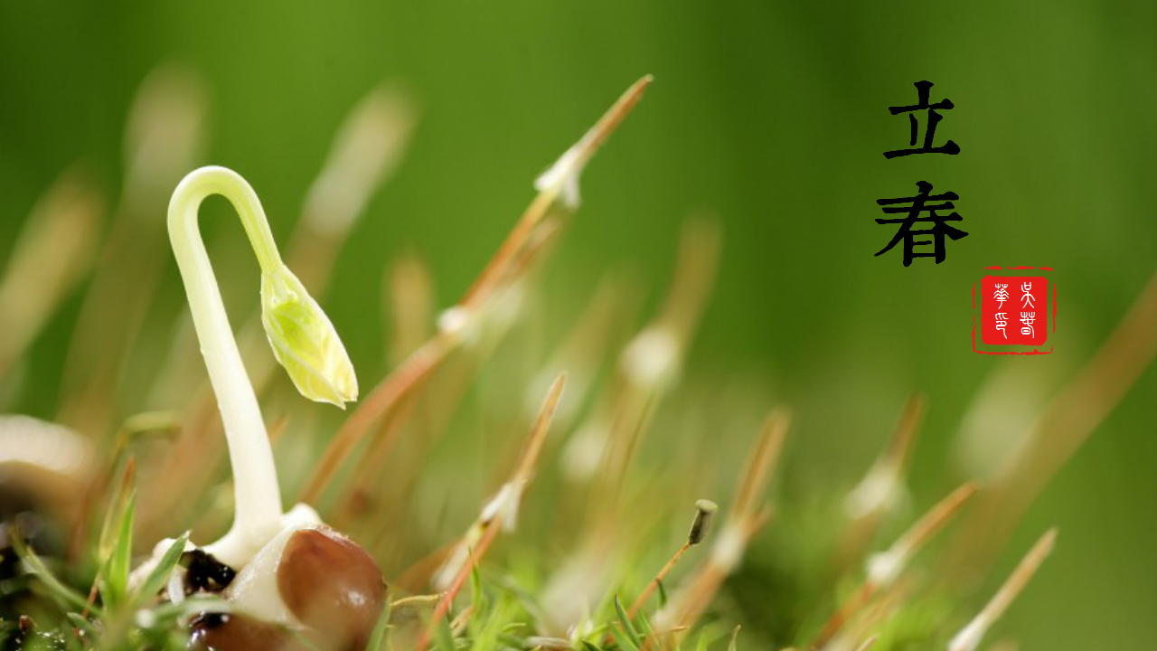 ppt模板-24二十四节气中国风壁纸印章名字可改