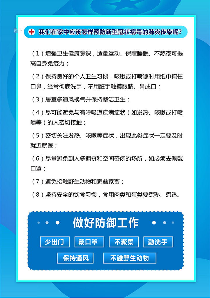 word模板-战胜新型肺炎宣传海报四