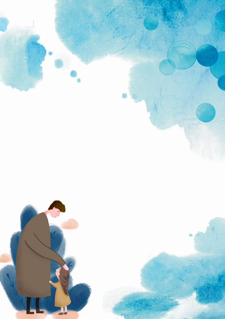 word模板-小清新蓝色信纸