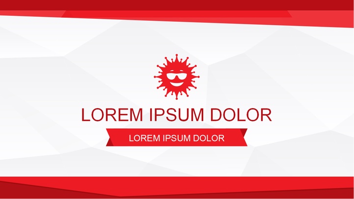 ppt模板-红色扁平模板