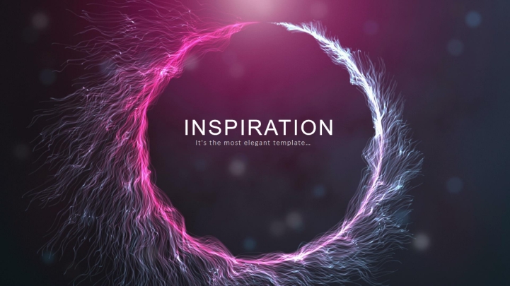 ppt模板-静态酷炫光感线条科技风演示模板