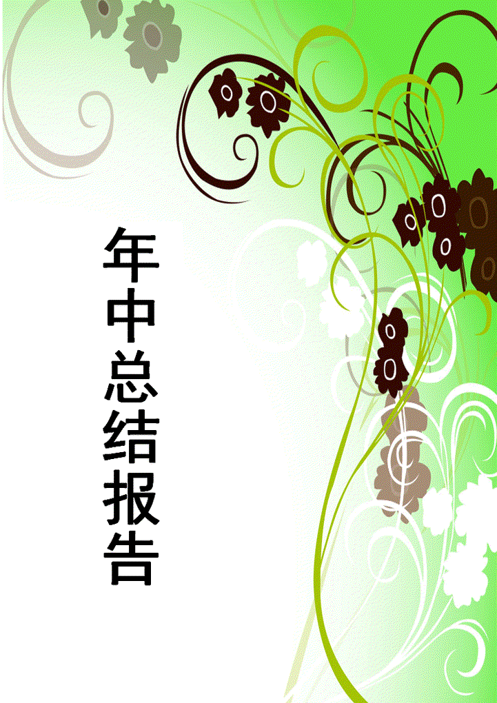 word模板-年中工作会报告