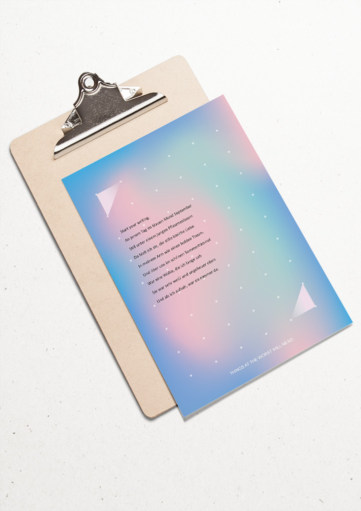 word模板-彩色渐变设计感信纸